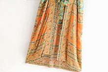 Load image into Gallery viewer, Yellow Floral Print,Bohemian Kimono, Boho Maxi Dress
