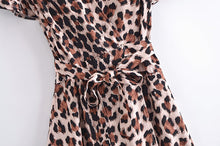 Load image into Gallery viewer, Leopard Print, Beach Mini Dress ,Boho Dresses
