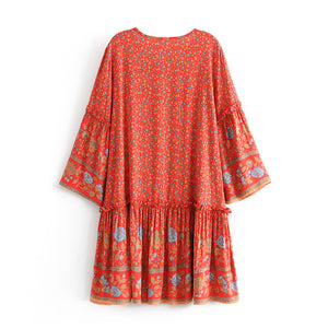 Mini Dress, Boho Sundress,Bohemian Cover up
