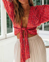 Load image into Gallery viewer, Bikini Cover-ups,Boho Shirts ,Floral Print
