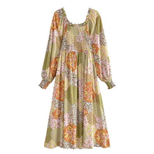 Load image into Gallery viewer, Bohemian Midi Dress,Long Sleeve Dresses
