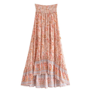 Beach Bohemian Skirts,Maxi  A-Line Boho Skirt