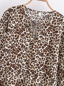 Leopard Print ,Bohemian Blouse Shirts ,Boho Shirt