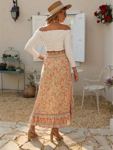 Beach Bohemian Skirts,Maxi  A-Line Boho Skirt