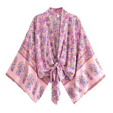 Load image into Gallery viewer, Boho Kimono ,Bohemian Robe ,Bikini Cover Ups
