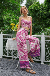 Boho Sets, Long Pants and Tops, Wild Flower